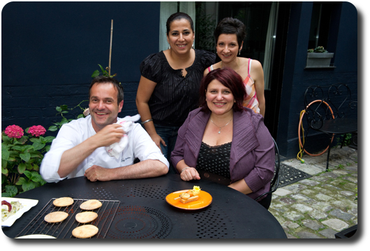 Equipe jaune: Chef Damien, Minouchkah, Sandrine et Silvia (moi)