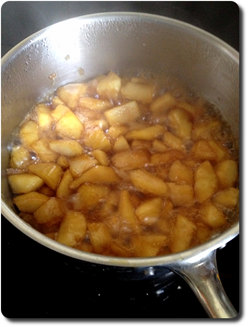 pommes en train de carameliser